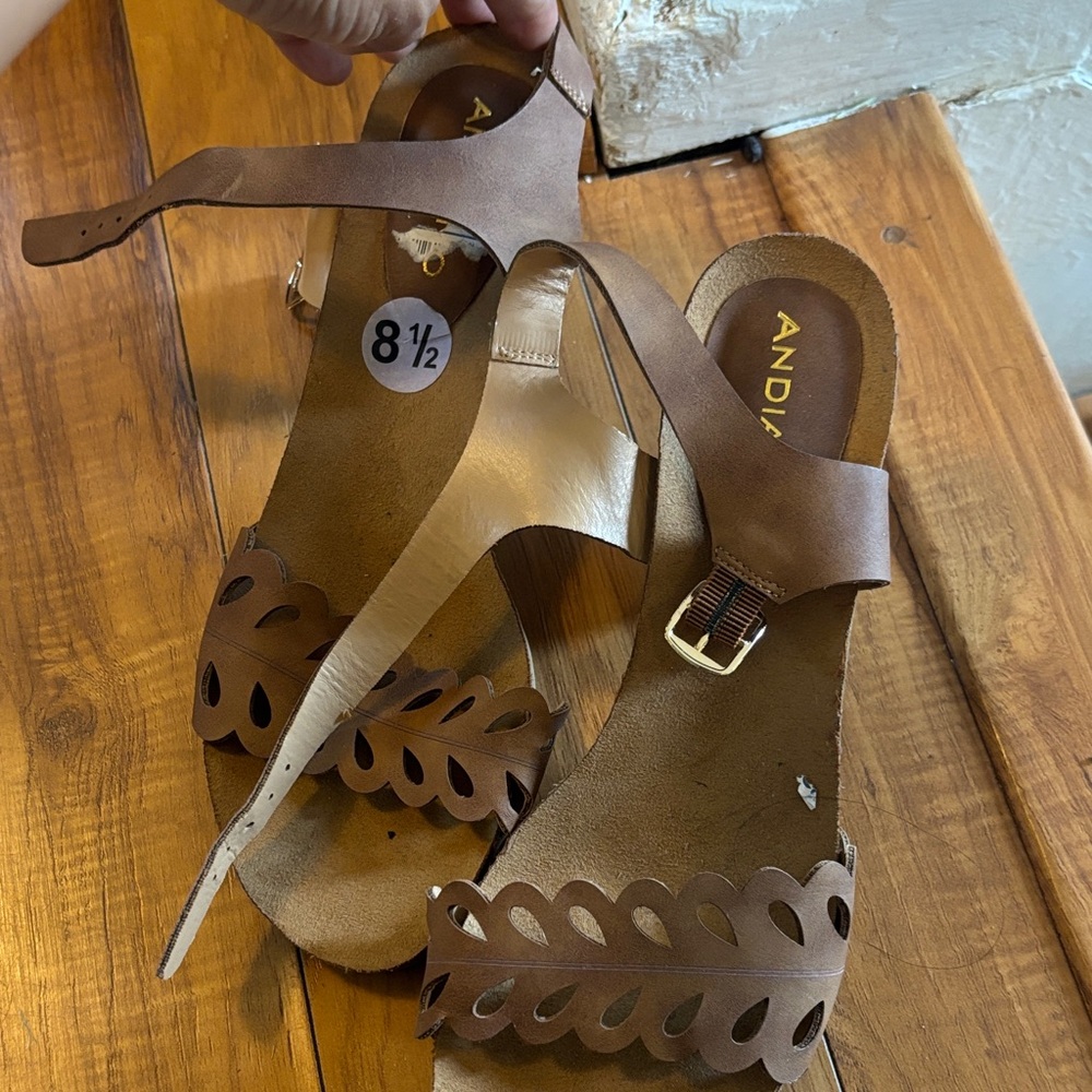 ANDY Women's Brown Leather Sandals